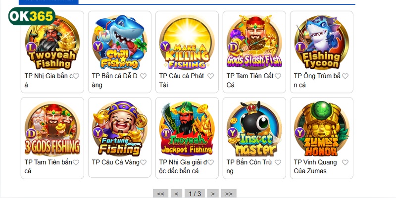 Đa dạng nhiều trò chơi săn cá